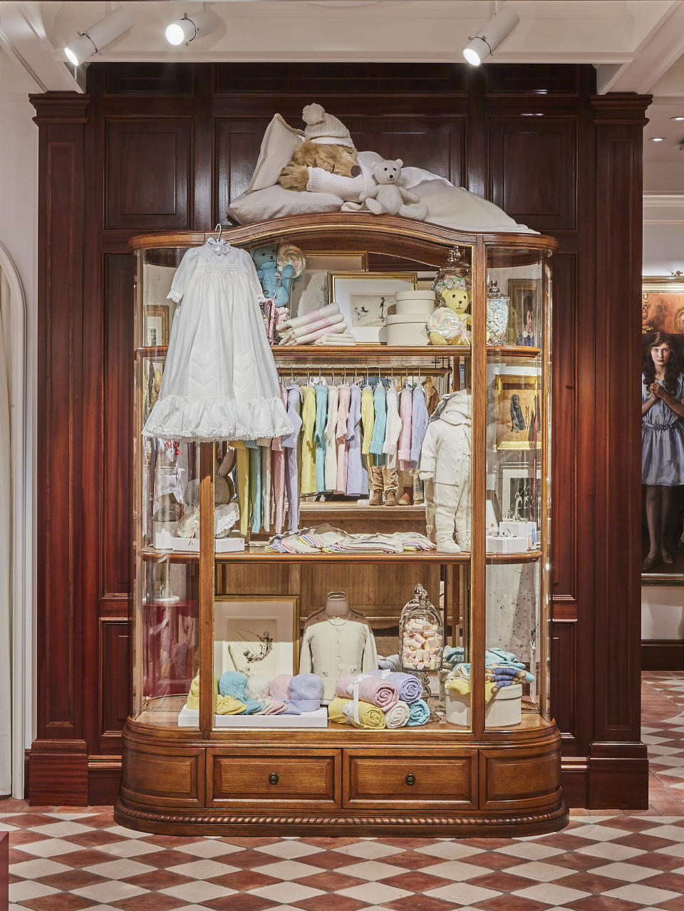 Inside the Milan Ralph Lauren’s childrenswear store.