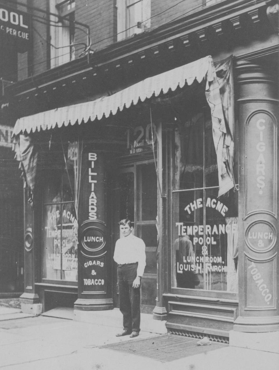 A Binghamton Billiard hall, about 1870.