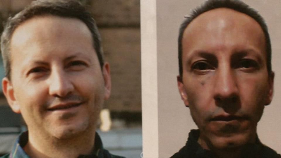 Ahmadreza Djalali, antes y después.
