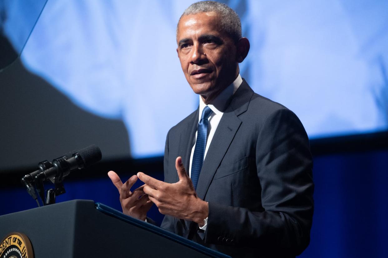 Barack Obama à Las Vegas le 8 janvier 2022 - SAUL LOEB / AFP