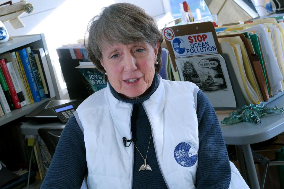 Clean Ocean Action Founder and Executive Director Cindy Zipf is shown during an interview in her Long Branch, NJ, office Thursday. January 4, 2024.