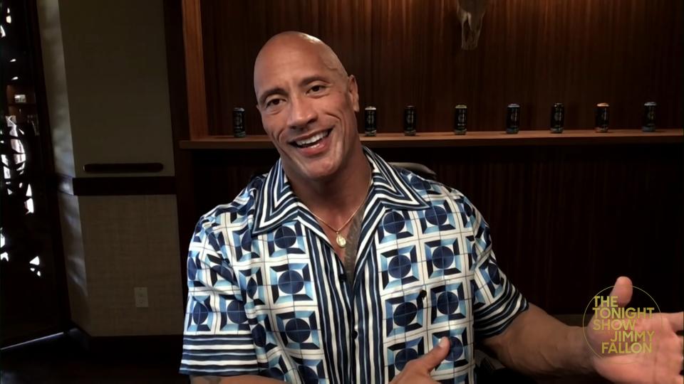 Dwayne Johnson during an interview, February 10, 2021.