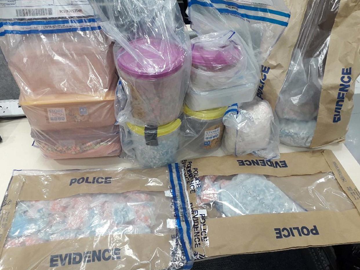 Metropolitan Police undated handout photo of drugs seized in the London flat of Patrick Scotland: PA