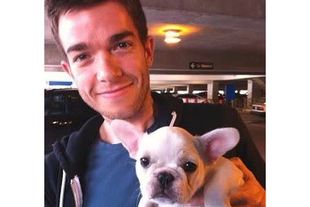 John Mulaney/instagram John Mulaney and dog Petunia