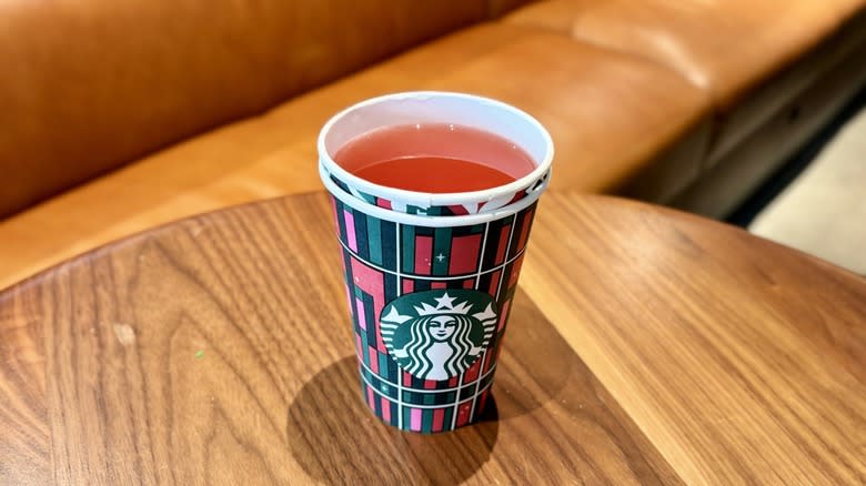 Strawberry Apple drink on table