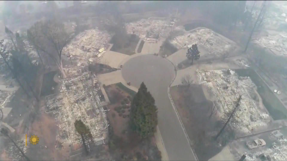 In November 2018 a wildfire tore through Paradise, Calif.   About 95 percent of the city was lost.  / Credit: CBS News