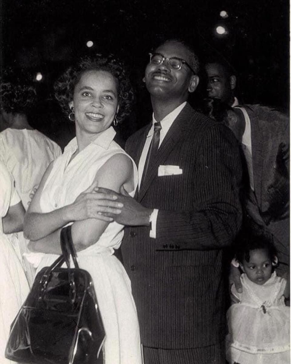 Maude Ballou and her husband Leonard Ross Ballow, Sr. at an event in Montgomery during the 1950s.