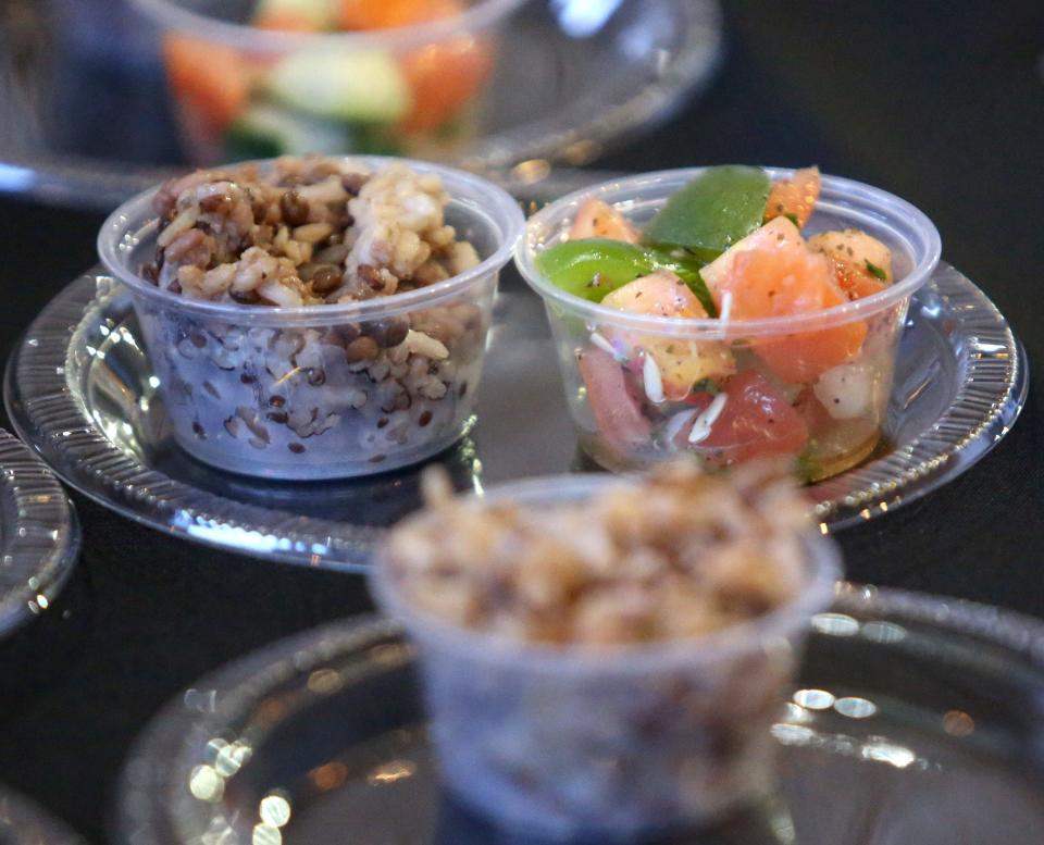 Stark County restaurants served appetizers and mini-entrees Tuesday at the 30th annual Celebrity Cuisine event at the Canton Memorial Civic Center. The event raised money for hunger relief through the Akron-Canton Regional Foodbank.