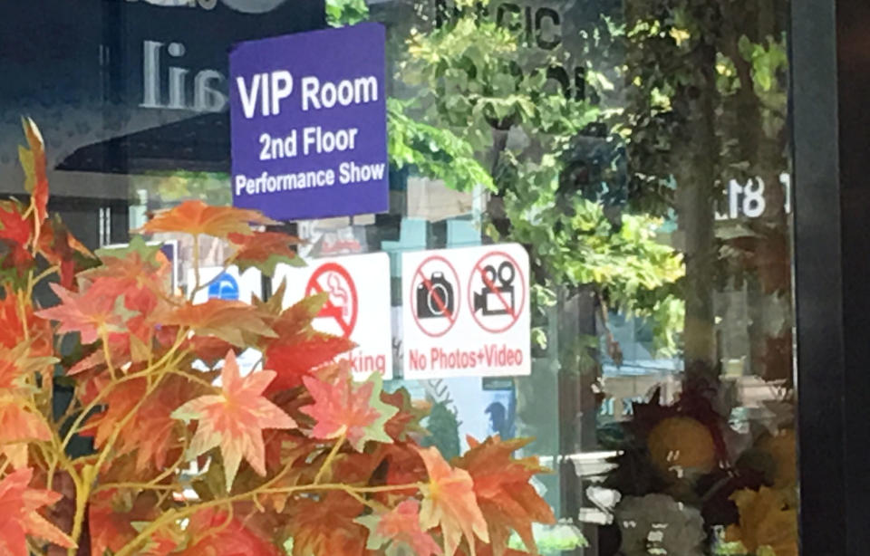 The “No Photos+Video” signs inside and outside Pyongyang Okryu in Bangkok indicate that the secretive nature of North Korea extends well beyond its borders. Photo: Vernon Lee/Yahoo News Singapore