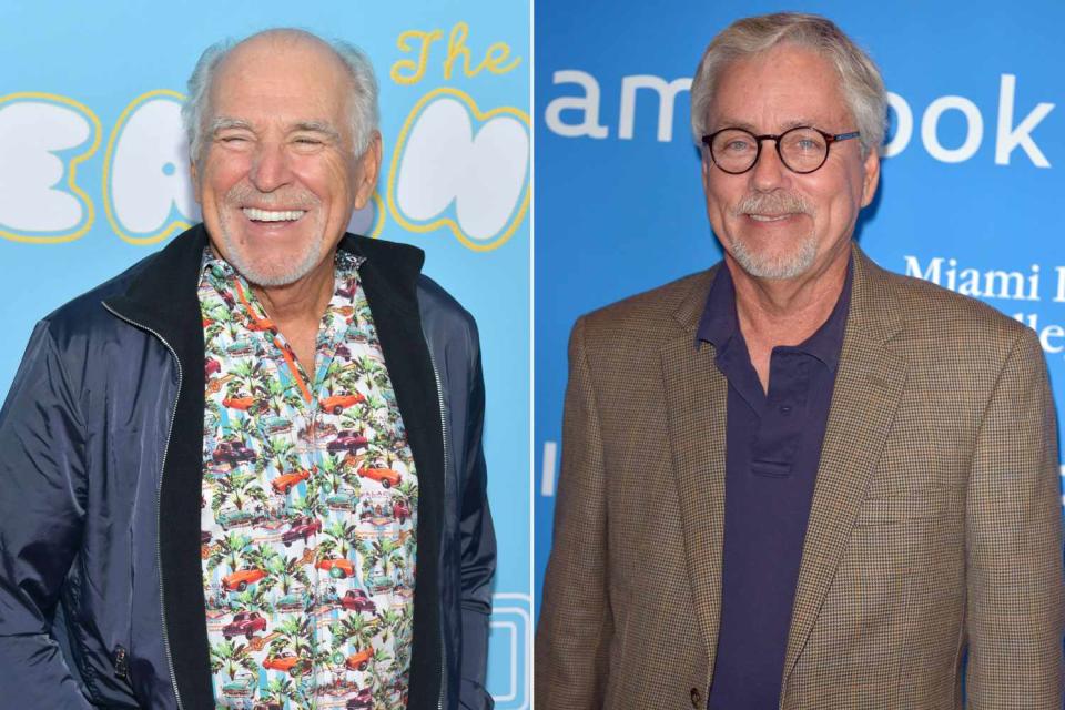 <p>Rodin Eckenroth/Getty; Johnny Louis/WireImage</p> Jimmy Buffett, Carl Hiaasen