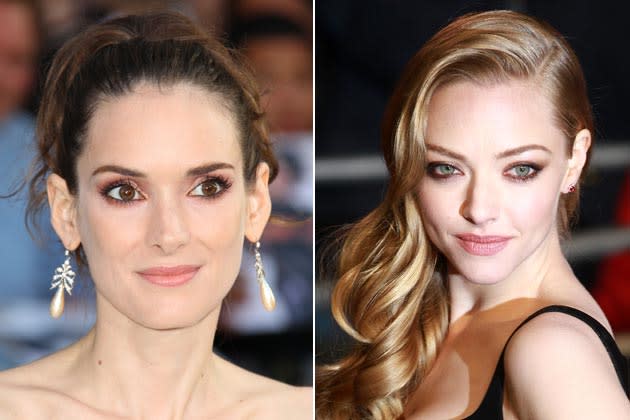 Weit auseinander stehende Augen: Winona Ryder (l.) und Amanda Seyfried (Bilder: Getty Images)