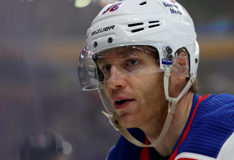 New York Rangers right wing Patrick Kane (88) during the second period against the Buffalo Sabres at KeyBank Center on March 11, 2023.