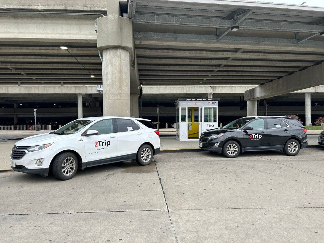 The zTrip booth at the Cincinnati/Northern Kentucky International Airport.