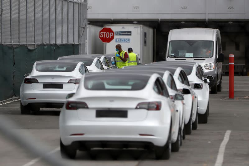 FILE PHOTO: Tesla's primary vehicle factory reopens in Fremont