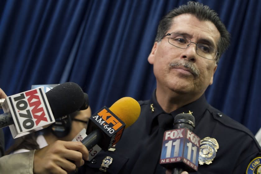 LONG BEACH CA November 11, 2014 - Robert Luna was appointed as the new chief of police for the Long Beach Police Department on November 11, 2014. (Cheryl A. Guerrero/ Los Angeles Times)