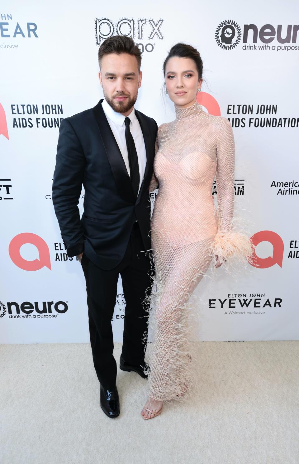 Liam Payne and Maya Henry at the 2022 Elton John AIDS Foundation's Academy Awards Viewing Party.