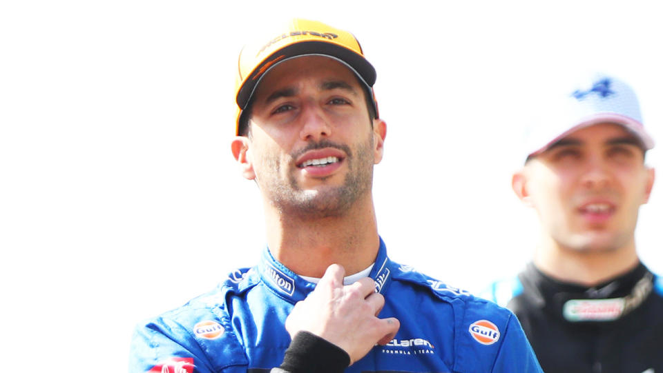 McLaren driver Daniel Ricciardo (pictured) for a post-season photo shoot.