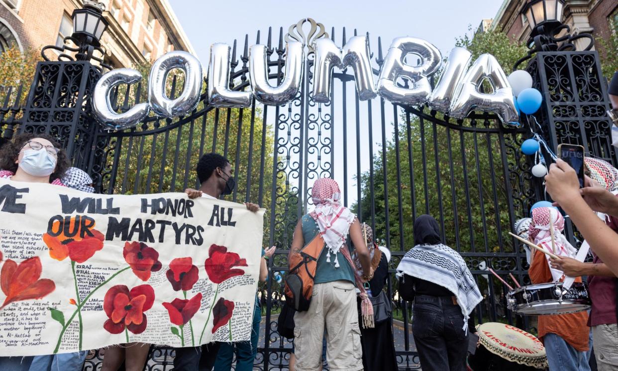 <span>Columbia University students return to campus for a new school year on 25 August 2024.</span><span>Photograph: Caitlin Ochs/Reuters</span>