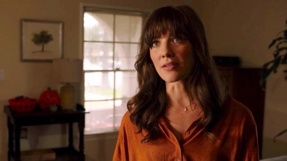 Devin Kelly as Shanon, Eddie's late wife, in a previous season of "9-1-1"