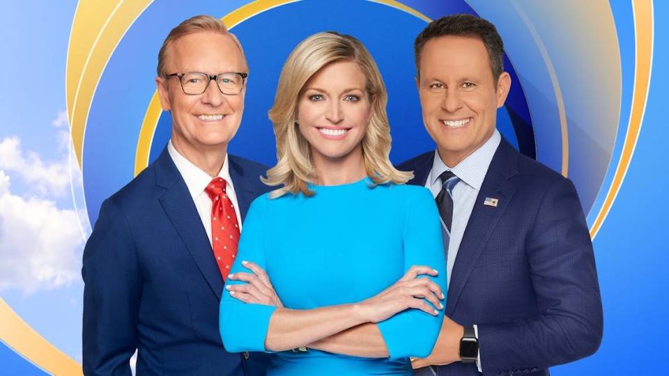 Pictured, from left, are “FOX & Friends” co-hosts Steve Doocy, Ainsley Earhardt and Brian Kilmeade.