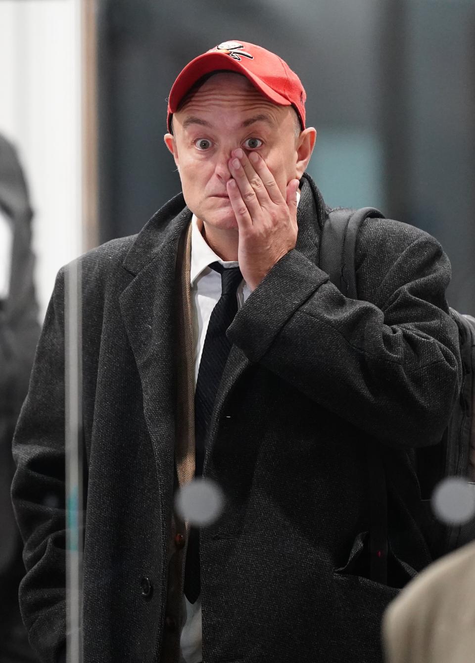 Former chief adviser to Prime Minister Boris Johnson, Dominic Cummings leaves the UK Covid-19 Inquiry at Dorland House in London (James Manning/PA Wire)