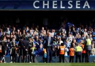 Britain Soccer Football - Chelsea v Leicester City - Barclays Premier League - Stamford Bridge - 15/5/16 Leicester City manager Claudio Ranieri acknowledges fans after the game Reuters / Eddie Keogh