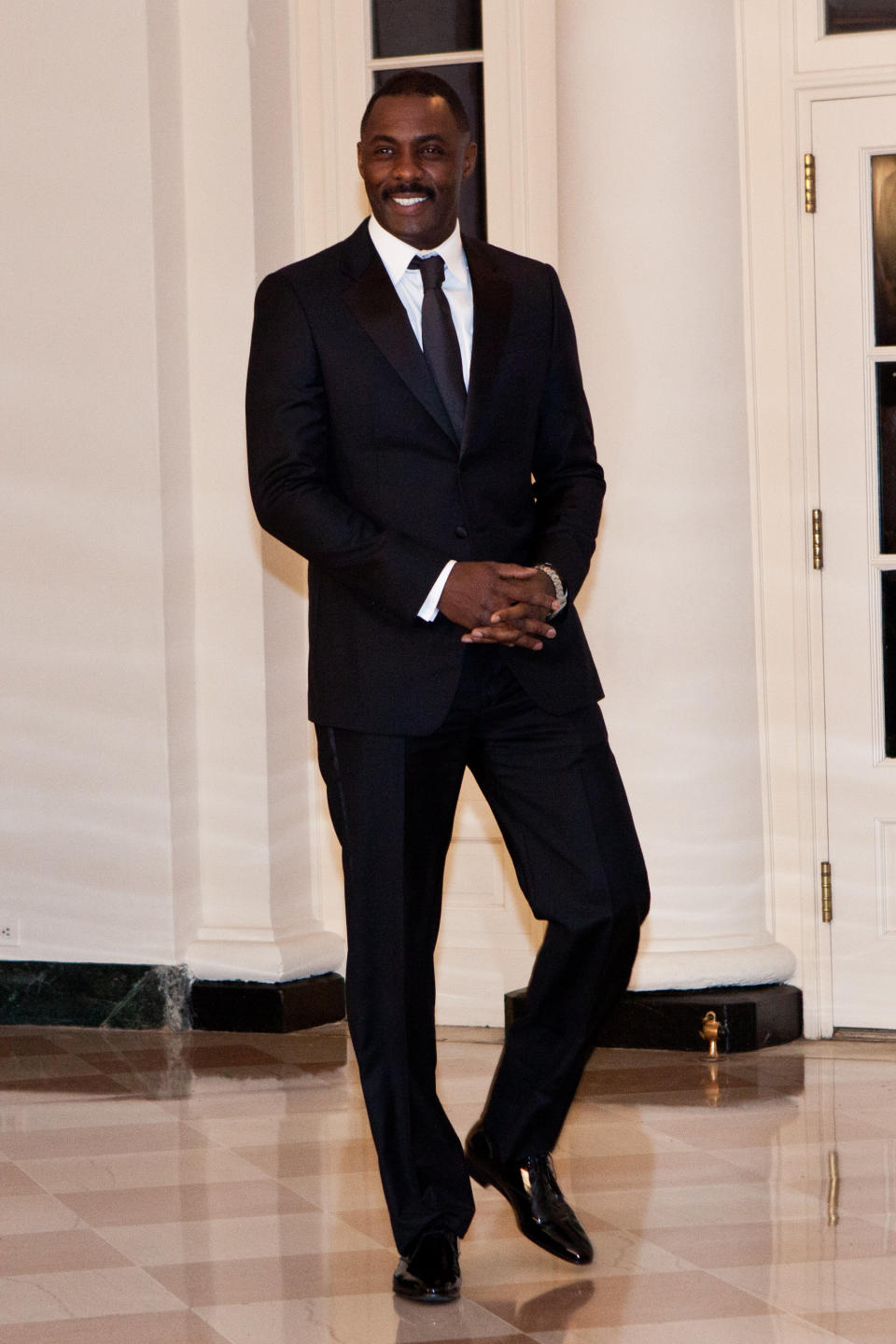 WASHINGTON - MARCH 14: Actor Idris Elba arrives for a State Dinner in honor of British Prime Minister David Cameron at the White House on March 14, 2012 in Washington, DC. Cameron is on a three day official visit to Washington. (Photo by Brendan Hoffman/Getty Images)