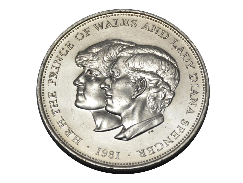 Produced by the Royal Mint in 1981 this silver crown was issued to celebrate the wedding of Princes Charles and Diana.