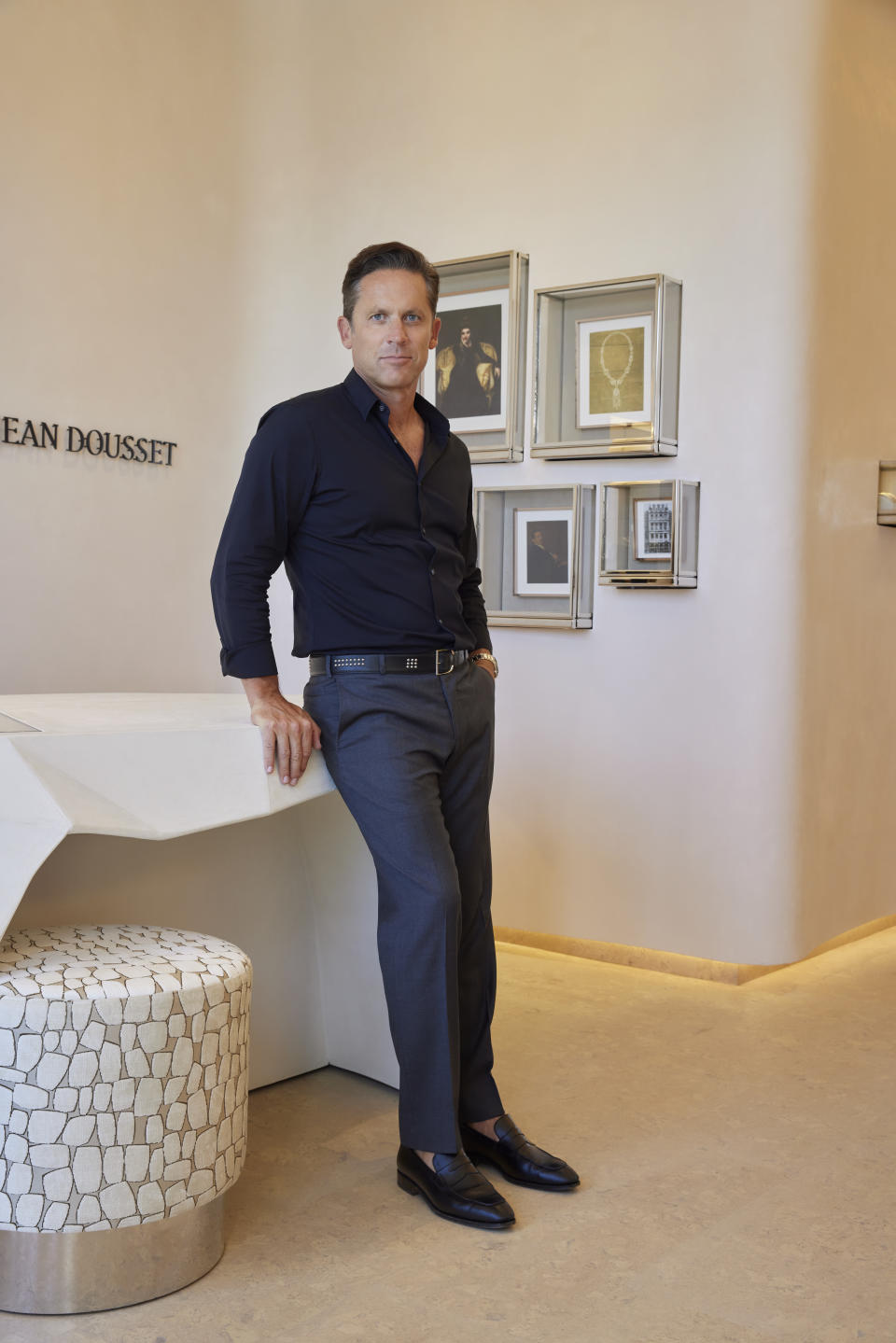 Jean Dousset inside his new store.