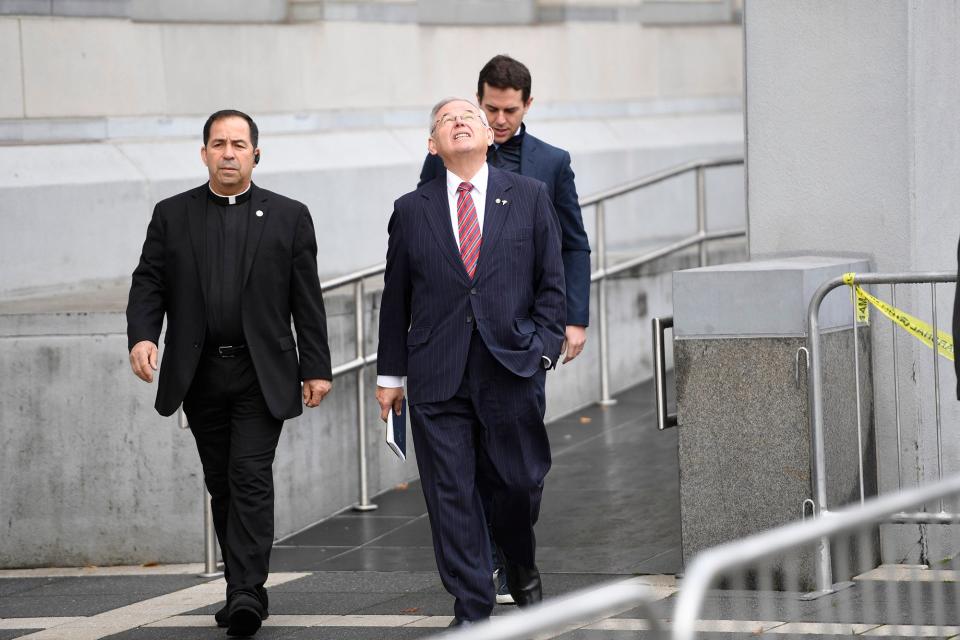 U.S. Sen. Bob Menendez (D-NJ) leaves the federal courthouse in Newark, NJ on Thursday, November 16, 2017. Jury deliberations continue for his corruption trial.