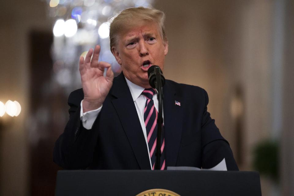 <span class="caption">Since his impeachment acquittal, President Trump has been punishing many of those he perceives as foes.</span> <span class="attribution"><a class="link " href="http://www.apimages.com/metadata/Index/Election-2020-Senate-Georgia/c85a5c066206478fa6eef94545e1bb6b/5/0" rel="nofollow noopener" target="_blank" data-ylk="slk:AP Photo/Evan Vucci;elm:context_link;itc:0;sec:content-canvas">AP Photo/Evan Vucci</a></span>