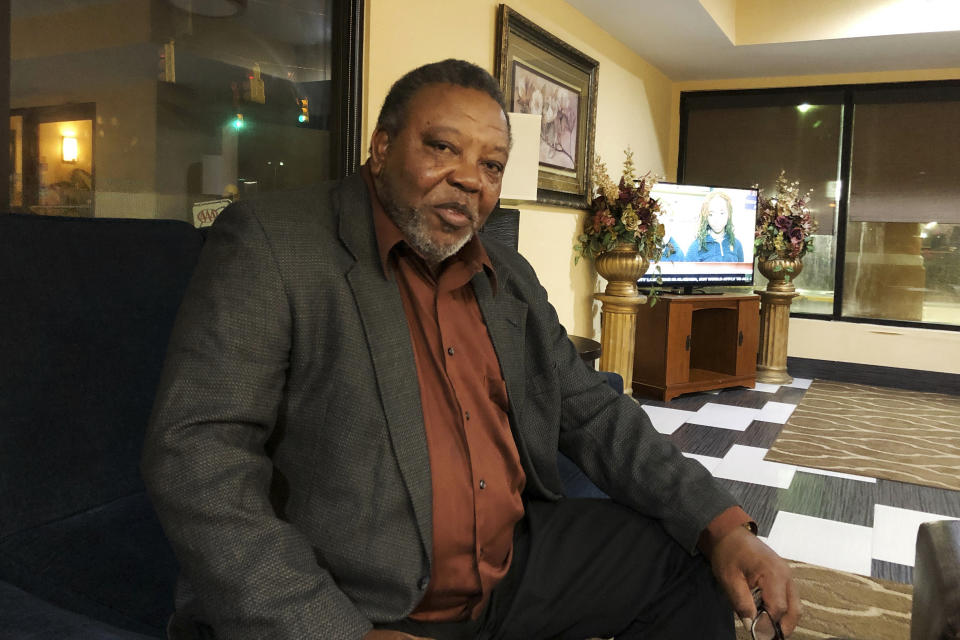 In this Feb. 19, 2020, photo, Fairest Cureton speaks about his cousin, Jimmie Lee Jackson, during an interview in Selma, Ala. "Jimmie had been the man of the house after his father died, Cureton said. His aunt "was never right again after Jimmie was killed." (AP Photo/Gary Fields)