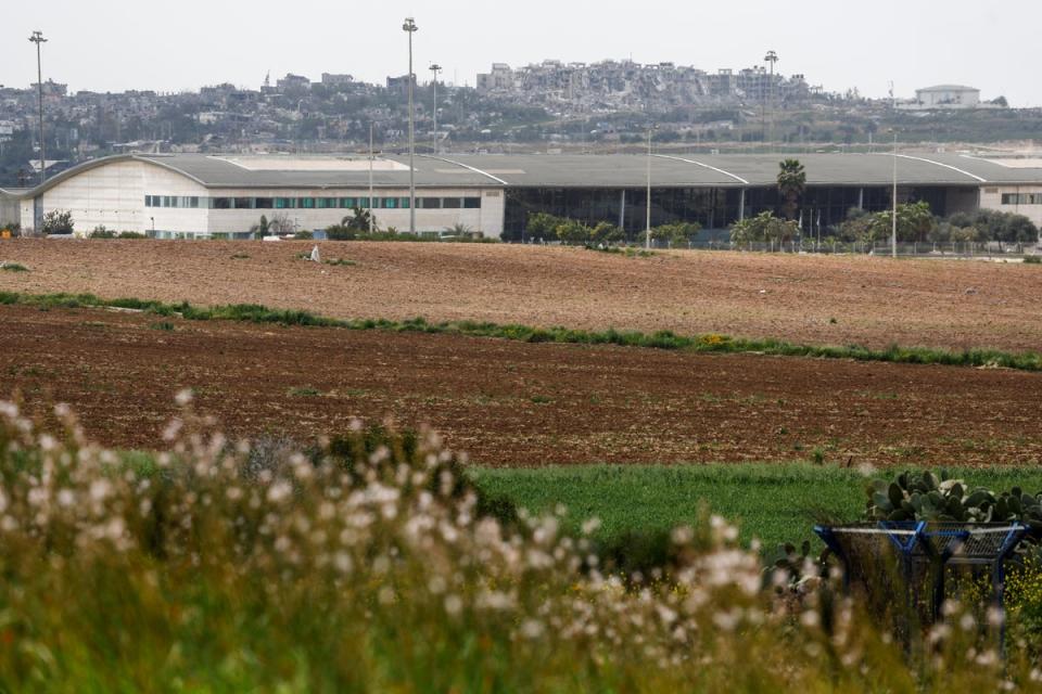 A general view of Erez Crossing with the Gaza Strip in the background, as seen from southern Israel (REUTERS)