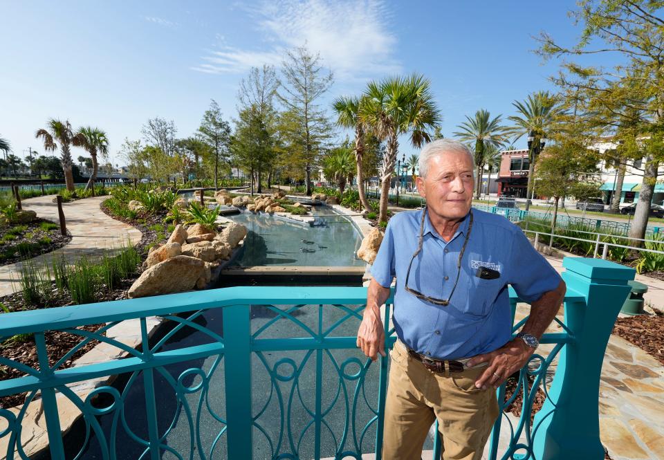 Joe Yarbrough, manager of Daytona Beach's Riverfront Esplanade, is pictured inside the natural downtown escape last year a few months before it opened to the public.