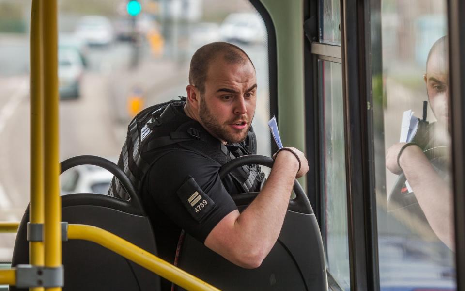 police bus Plymouth - Credit: SWNS