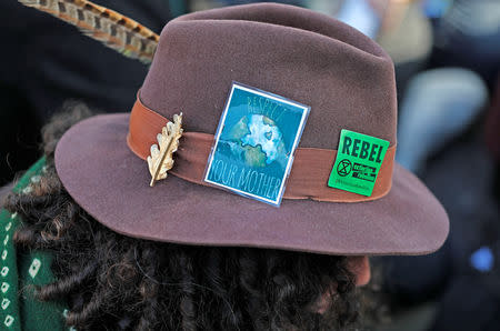 Environmental campaigners from the direct action group Rebellion demonstrate on Westminster Bridge in central London, Britain, November 17, 2018. REUTERS/Peter Nicholls