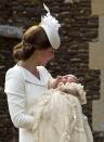 <p>The whole family gathered in Norfolk for <a href="https://www.townandcountrymag.com/society/tradition/a3392/princess-charlotte-mario-testino-photos/" rel="nofollow noopener" target="_blank" data-ylk="slk:Princess Charlotte's christening;elm:context_link;itc:0;sec:content-canvas" class="link ">Princess Charlotte's christening</a>. While being baptized by the Archbishop of Canterbury, Charlotte wore a replica of the christening gown used by Queen Victoria children.</p>