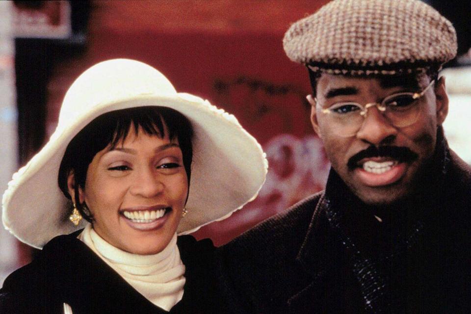 <p>Maximum Film/Alamy Stock Photo</p> Whitney Houston and Courtney B. Vance in "The Preacher