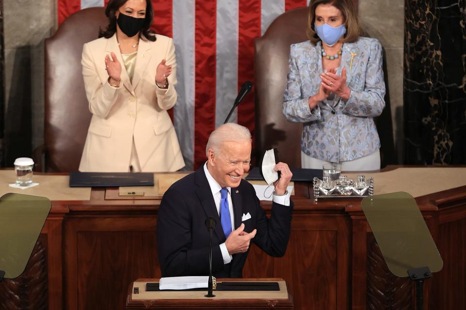 President Joe Biden on April 28, 2021, in Washington, D.C.