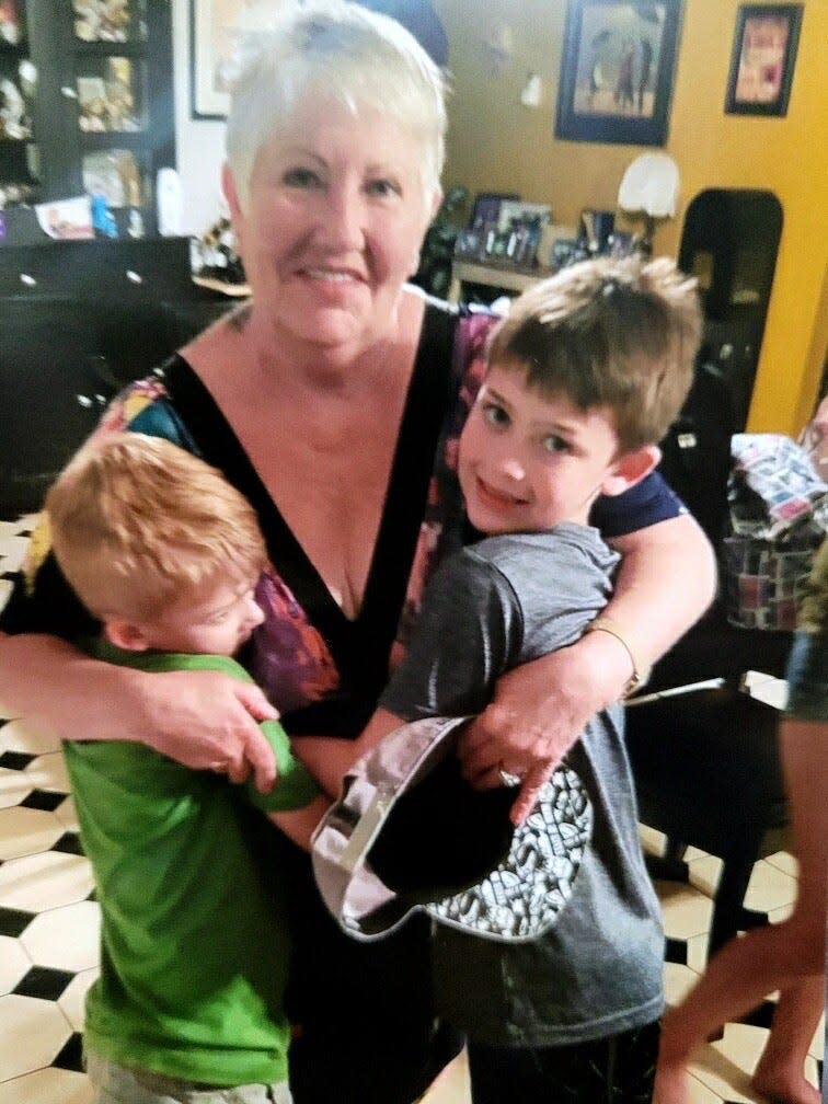 Sandra Nelson with two of her great-grandchildren.