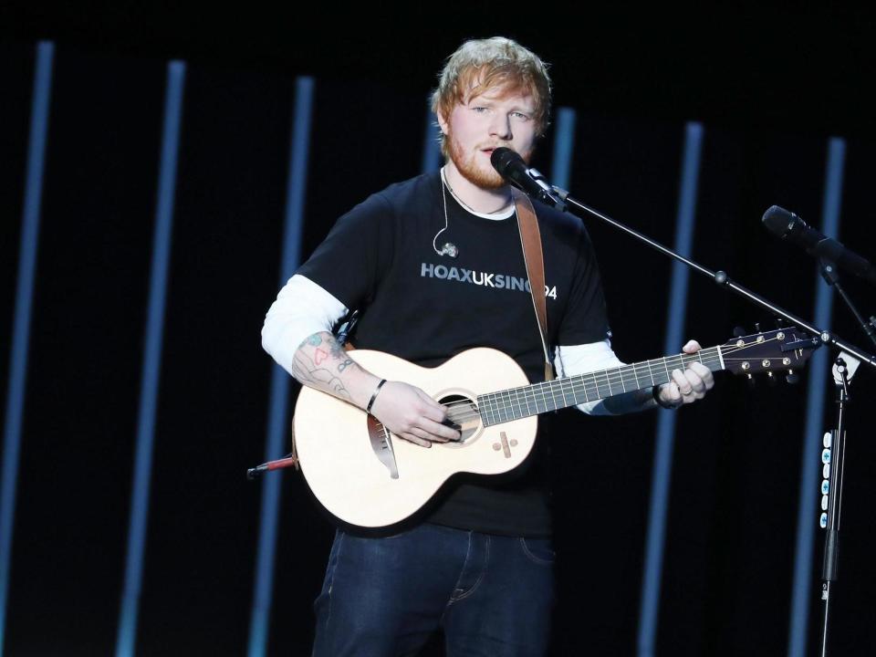 Ed Sheeran performs during the Global Citizen Festival: Mandela 100: Getty Images for Global Citizen