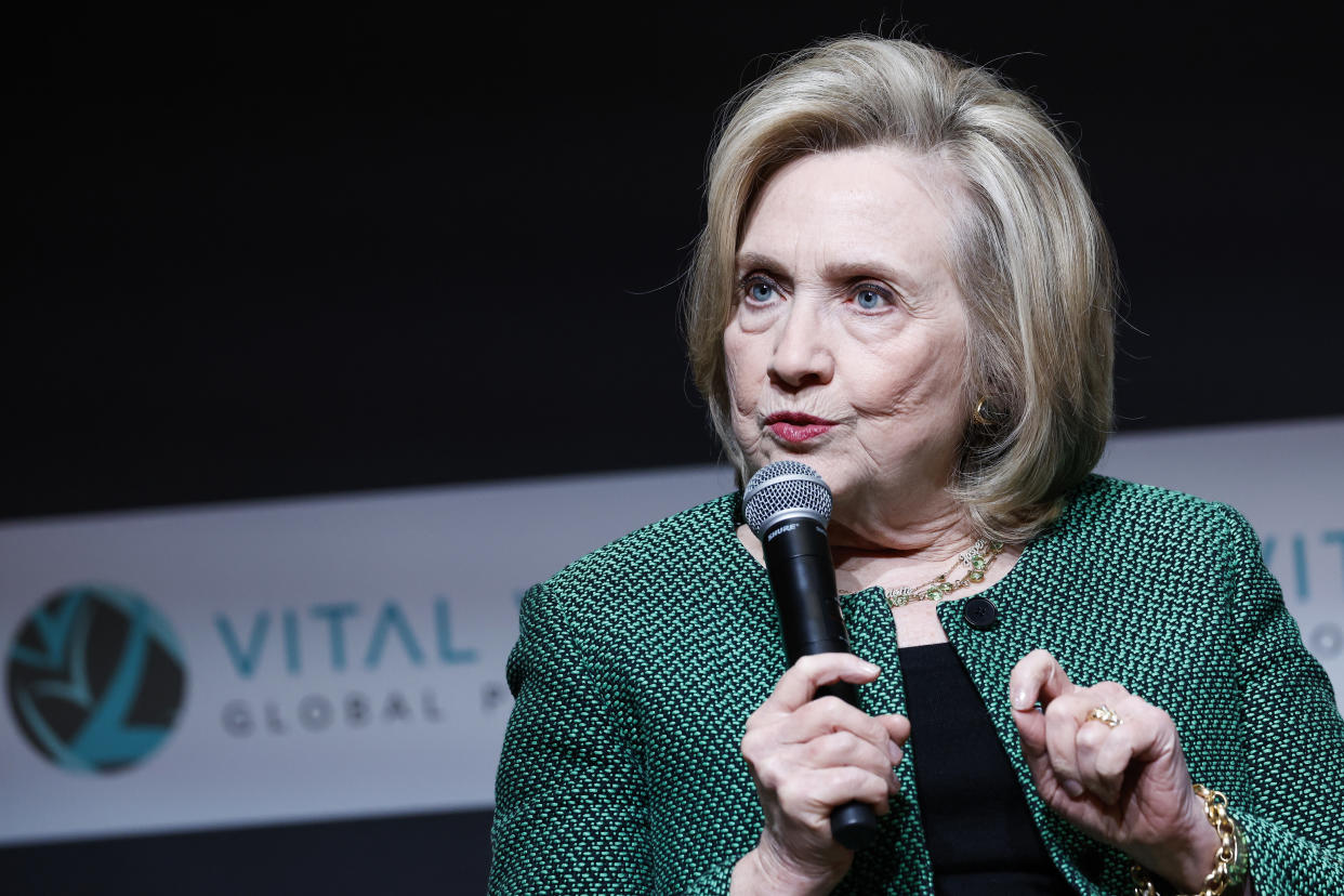 Hillary Clinton speaks at the Vital Voices Festival on May 5 in Washington, D.C. 