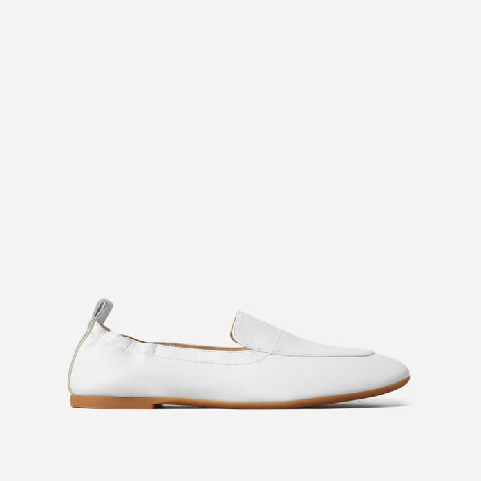 The Everlane Day Loafer’s whipped-soft Italian leather makes them cool and comfortable even without socks. Their cushioned insoles cradle your arches and drastically reduce the impact you feel when putting foot to pavement.