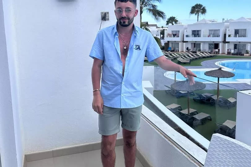 Connor Kirk, 25, on holiday in Lanzarote