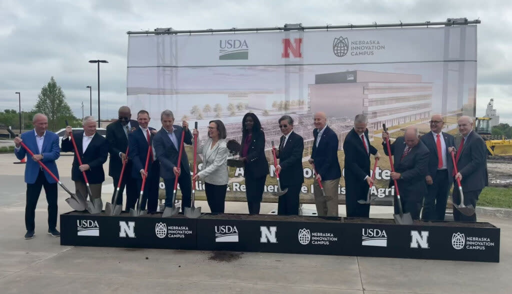 Groundbreaking at the new precision agriculture research facility at UNL
