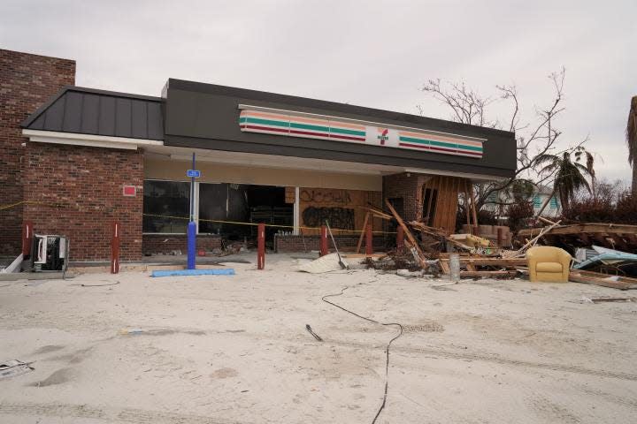 In the Know: One of the 7-Eleven stores on Fort Myers Beach damaged by Hurricane Ian, as pictured Oct. 19, 2022.