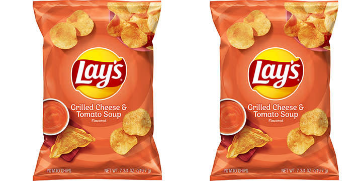 Lay’s Grilled Cheese & Tomato Soup-flavored chips will be available for a limited time.