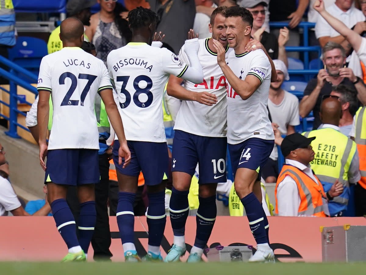 Harry Kane celebrates the equaliser (PA) (PA Wire)