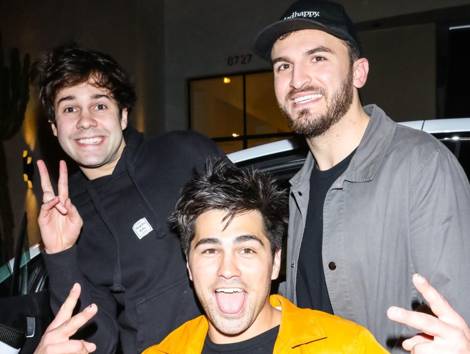 David Dobrik is seen on January 11, 2020 in Los Angeles, California.