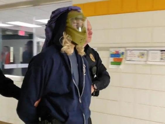 Image released by school district showing another costume used in active shooter drill (Penn-Trafford School District)